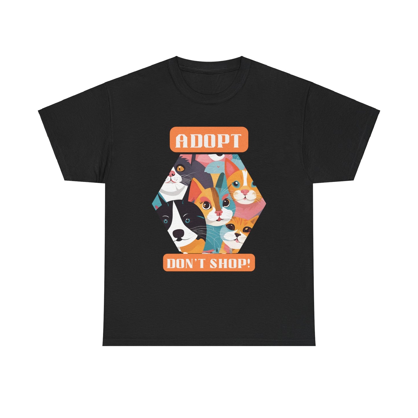 Adopt. Don't shop! - Unisex Heavy Cotton Tee