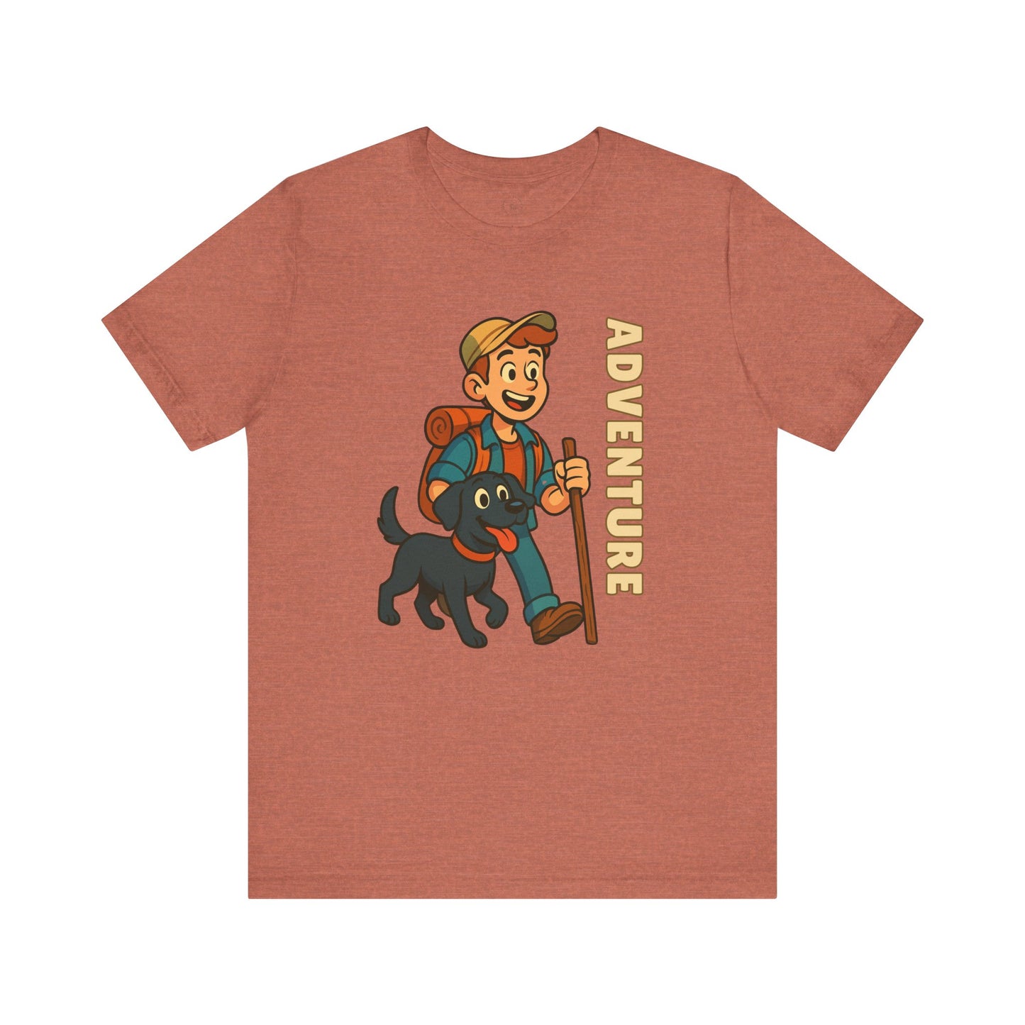 Adventure Dog Lover Tee, Unisex Short Sleeve T-Shirt, Hiking Shirt, Pet Lover Gift, Outdoor Adventure Apparel