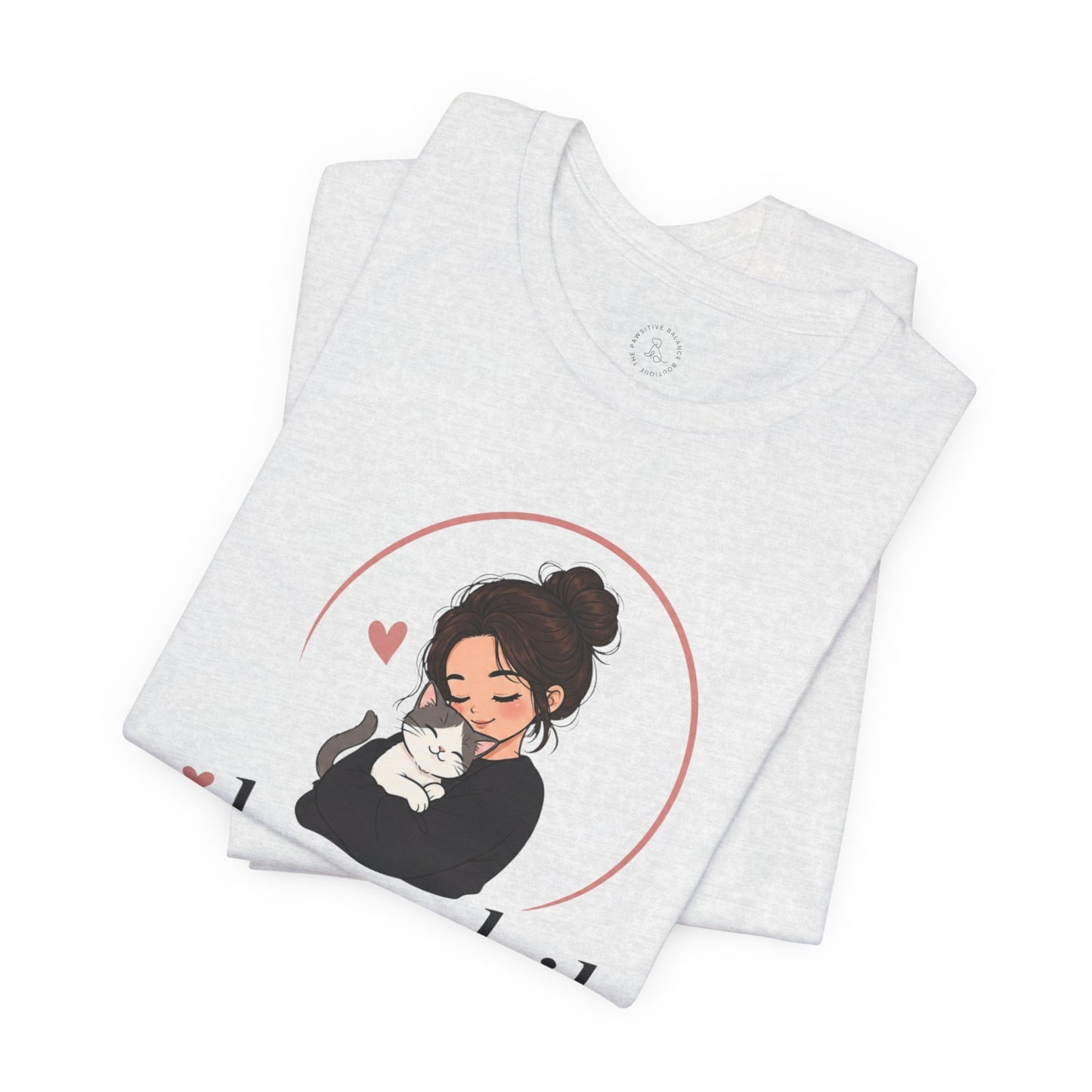 Ailurophile Cat Lover Tee — Cute Woman Holding Cat Graphic Shirt