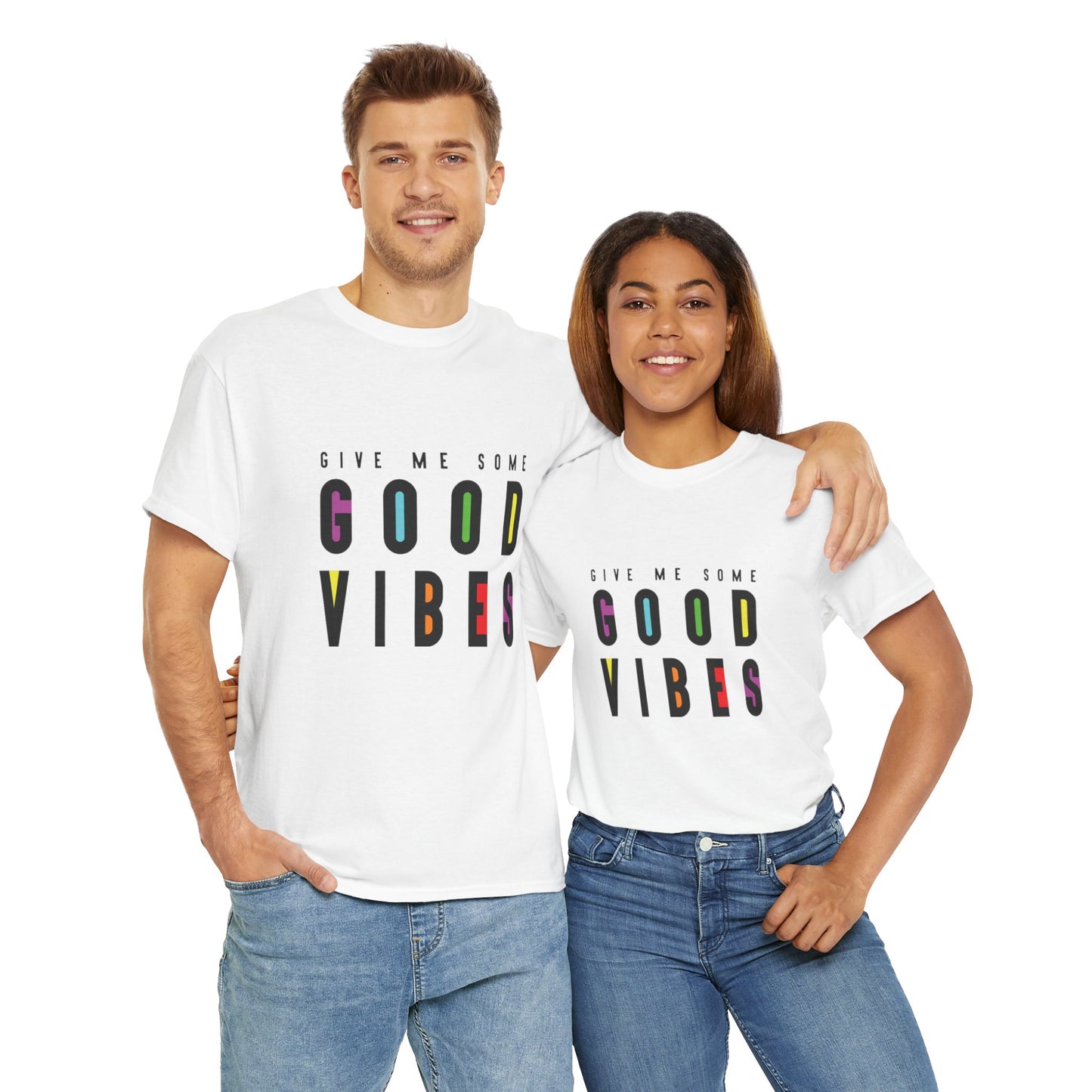 Give Me Good Vibes. Unisex Heavy Cotton Tee