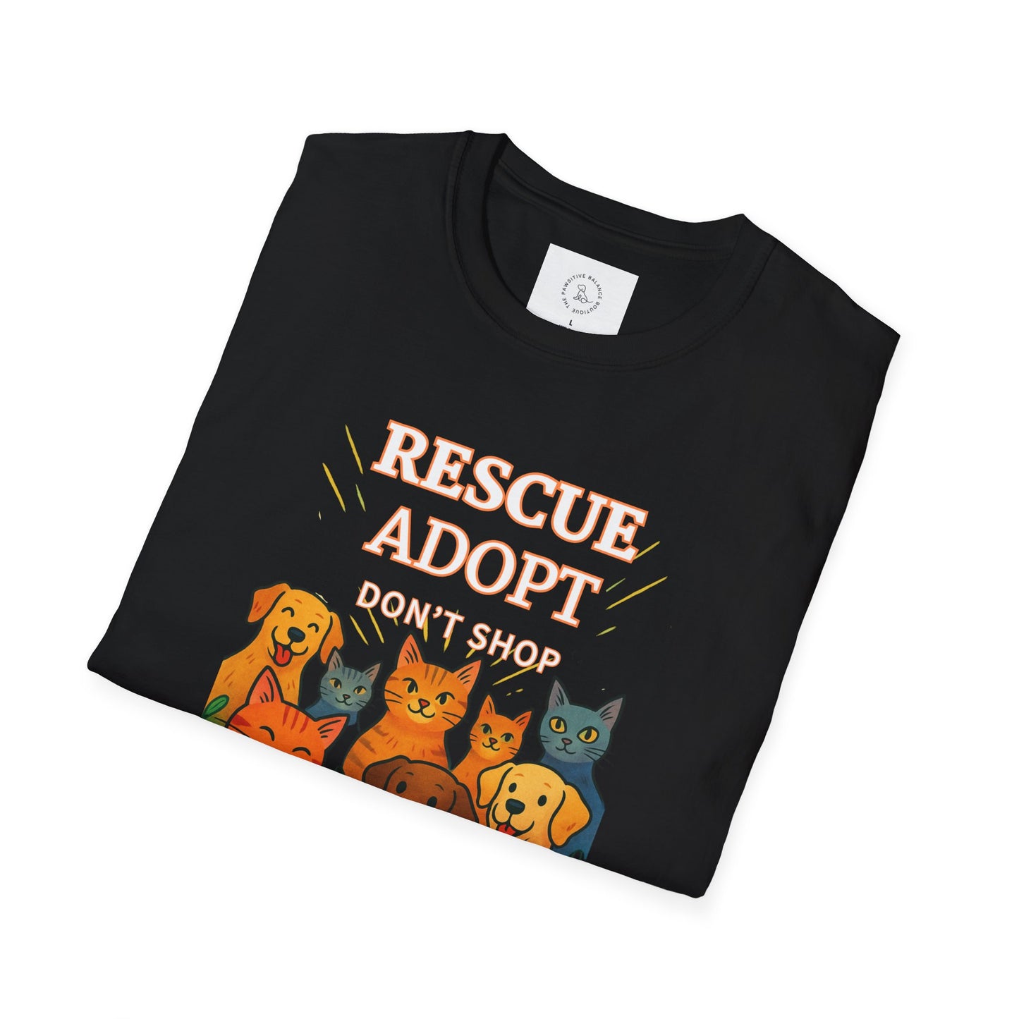 Adopt Don't Shop Pet Lovers T-Shirt, Animal Rescue Tee, Unisex Graphic Top, Gift for Animal Lovers, Adoption Awareness Shirt