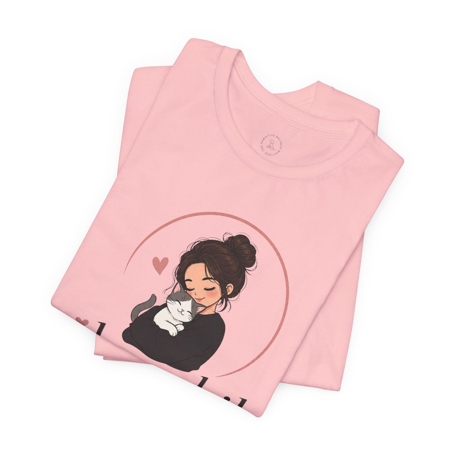 Ailurophile Cat Lover Tee — Cute Woman Holding Cat Graphic Shirt