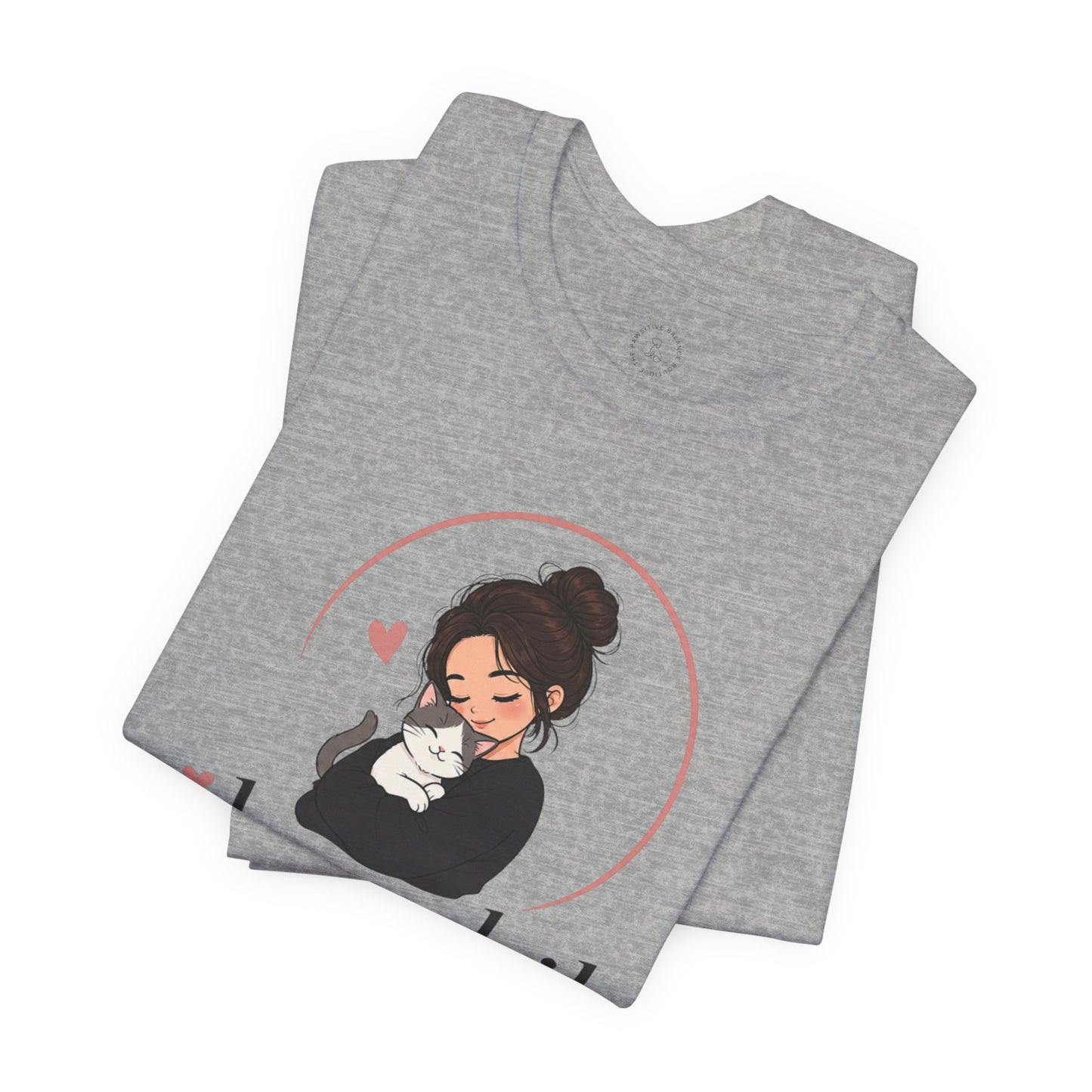 Ailurophile Cat Lover Tee — Cute Woman Holding Cat Graphic Shirt