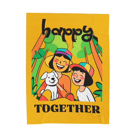 Happy Together Velveteen Plush Blanket