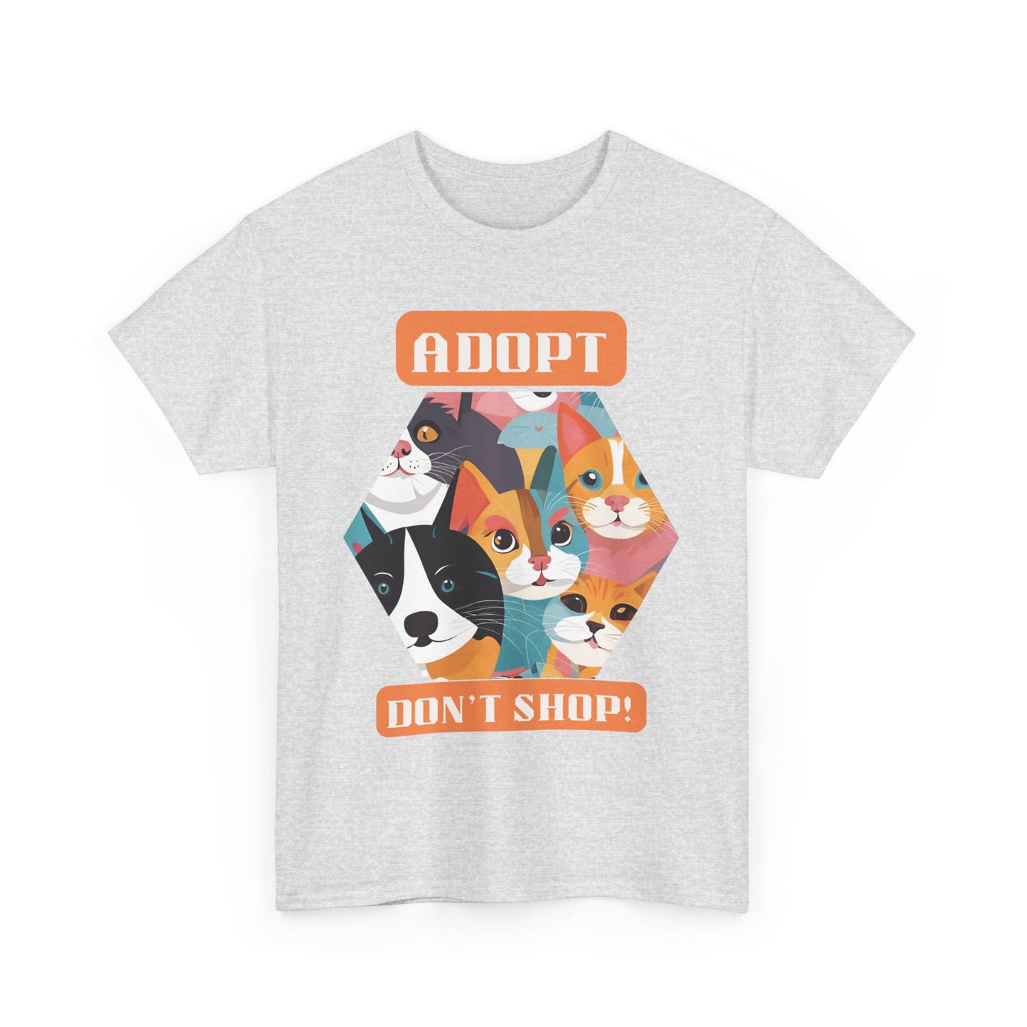 Adopt. Don't shop! - Unisex Heavy Cotton Tee