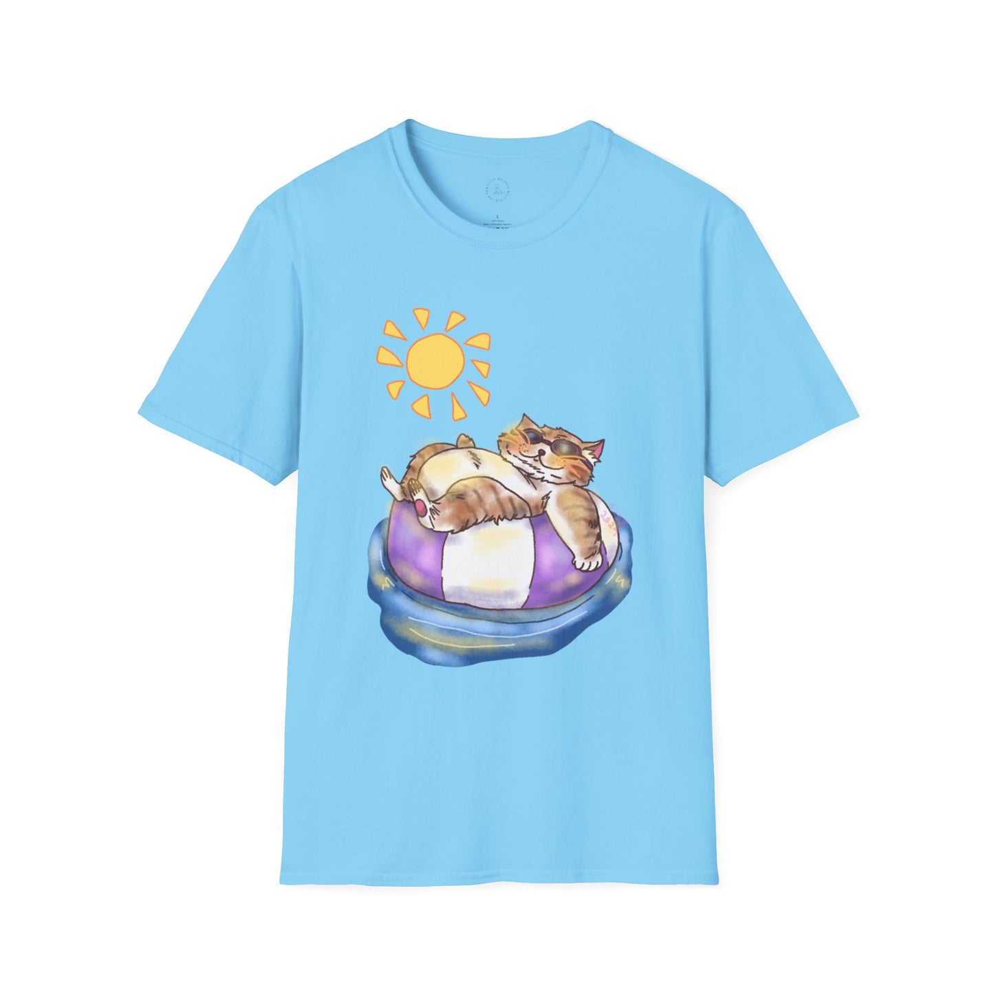 Cool Cat, Pool Cat Unisex Softstyle T-Shirt