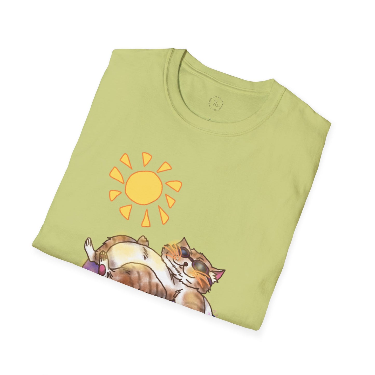 Cool Cat, Pool Cat Unisex Softstyle T-Shirt