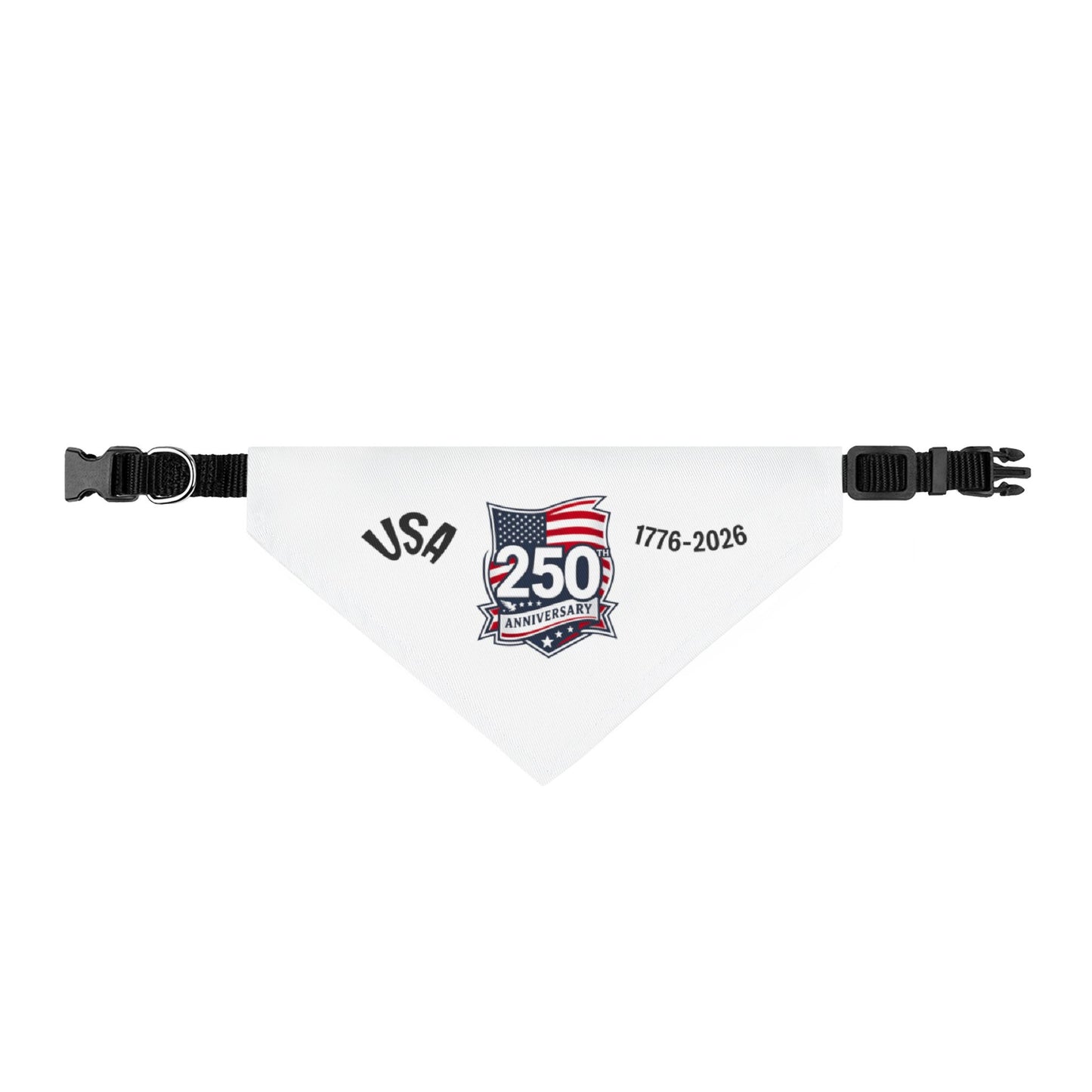 Clip-On Pet Bandana — USA 250 Anniversary Design (1776–2026)