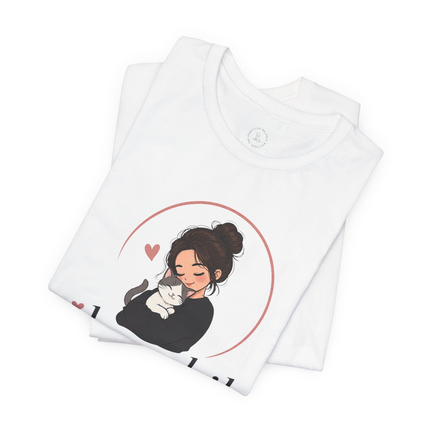 Ailurophile Cat Lover Tee — Cute Woman Holding Cat Graphic Shirt