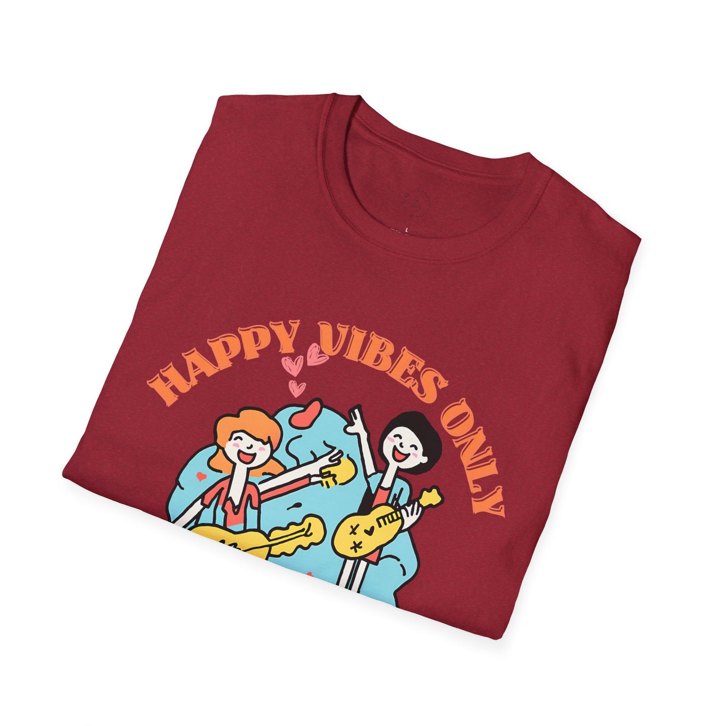 Happy Vibes Only Unisex Softstyle T-Shirt