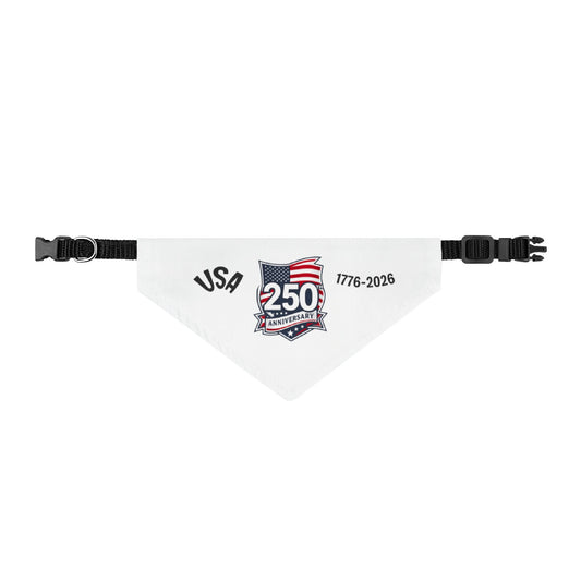 Clip-On Pet Bandana — USA 250 Anniversary Design (1776–2026)