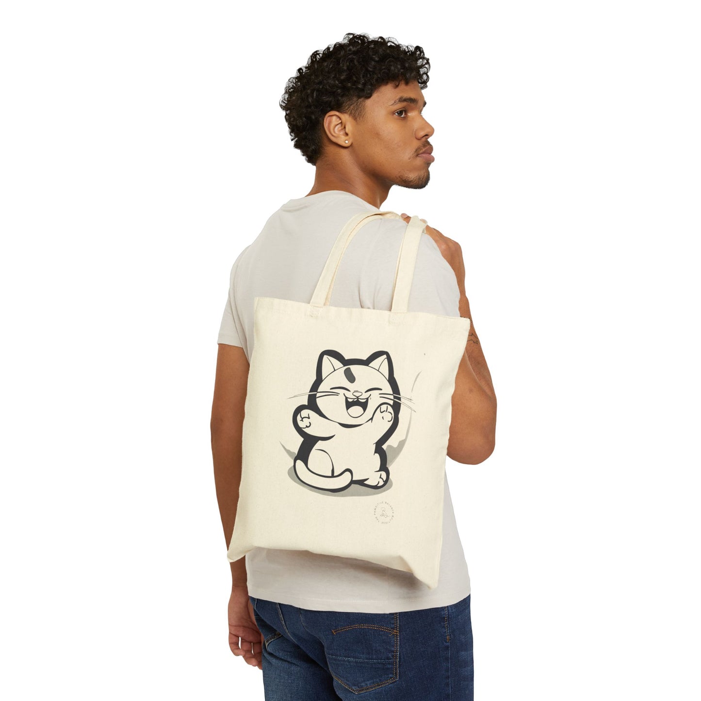 Be Happy! Cotton Canvas Tote Bag