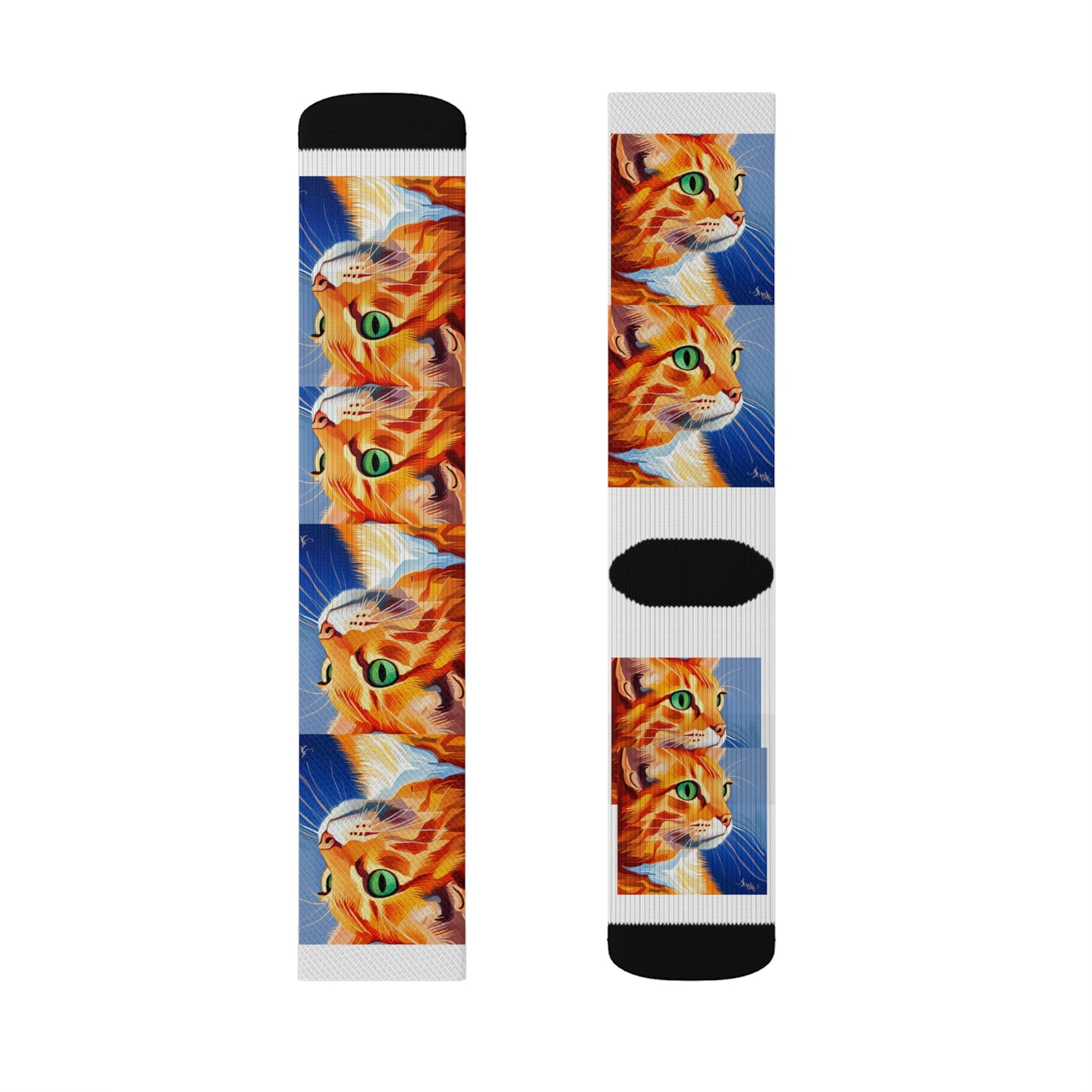 Cat Design Sublimation Socks