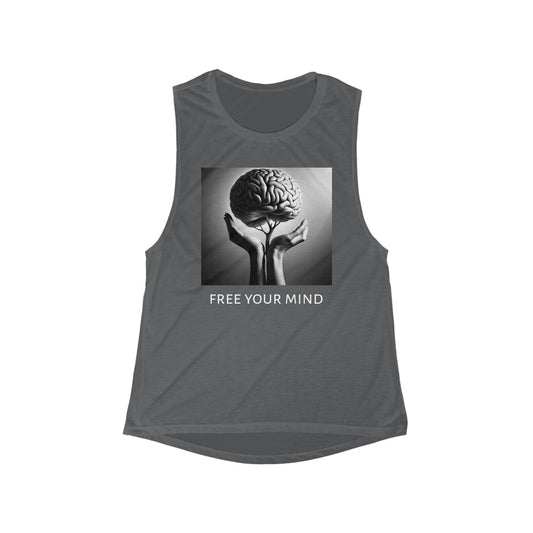 Free Your Mind - Women's Flowy Scoop Muscle Tank