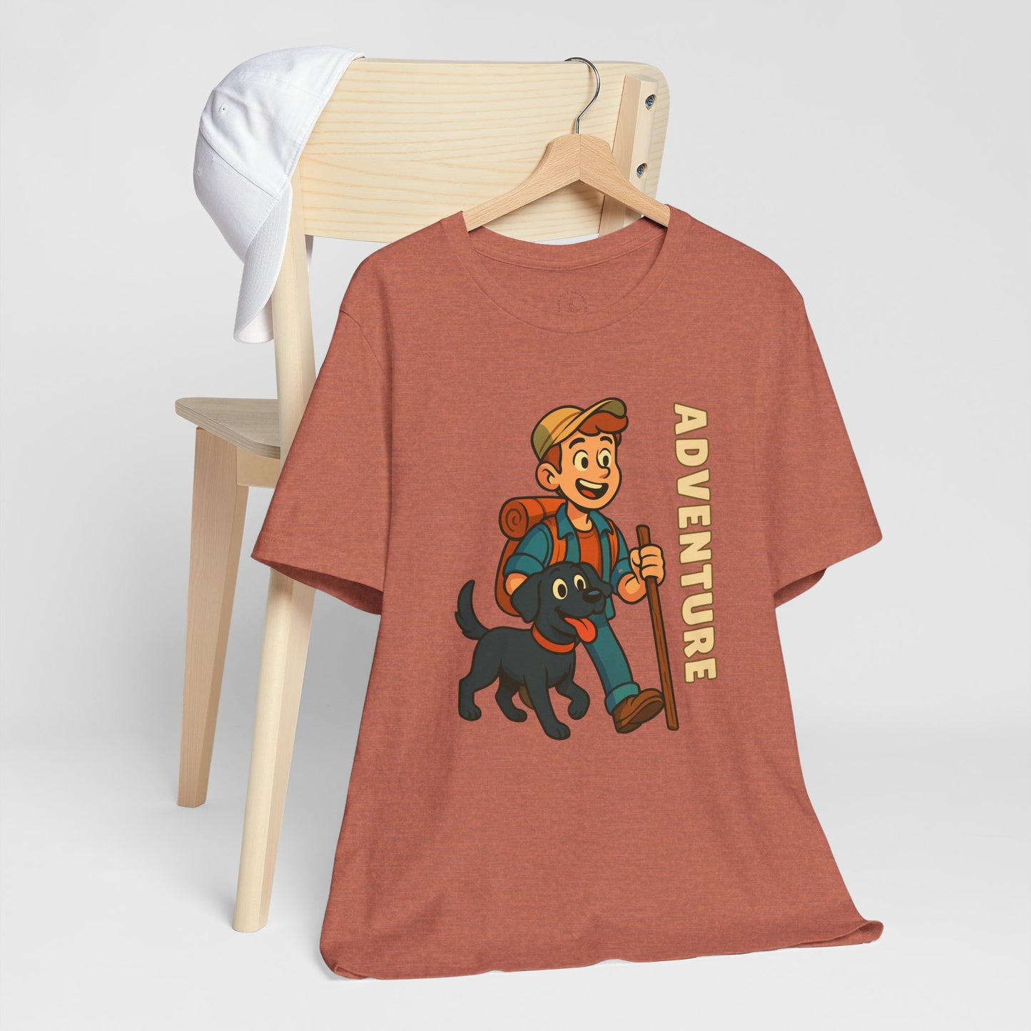 Adventure Dog Lover Tee, Unisex Short Sleeve T-Shirt, Hiking Shirt, Pet Lover Gift, Outdoor Adventure Apparel
