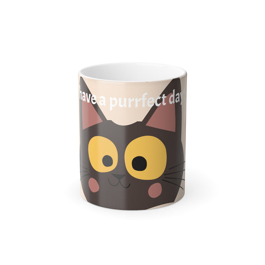 Have a Purrfect Day, Color Morphing Mug, 11oz