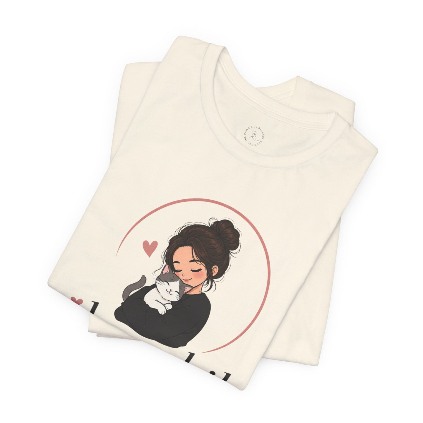 Ailurophile Cat Lover Tee — Cute Woman Holding Cat Graphic Shirt