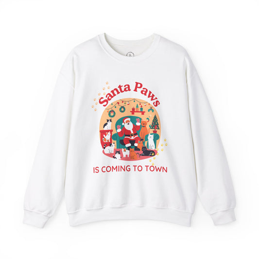 Santa Paws is Coming to Town Unisex Heavy Blend™ Crewneck Sweatshirt