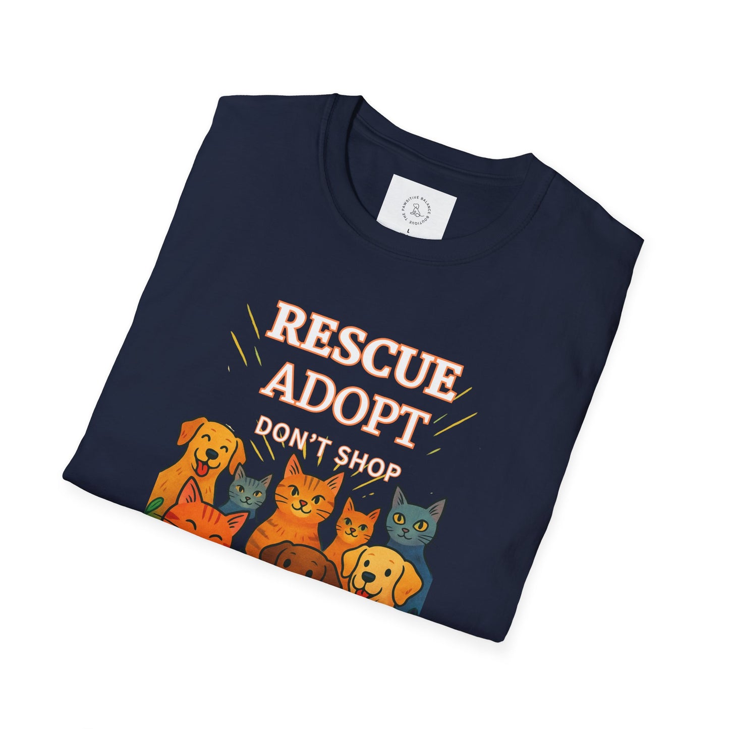 Adopt Don't Shop Pet Lovers T-Shirt, Animal Rescue Tee, Unisex Graphic Top, Gift for Animal Lovers, Adoption Awareness Shirt