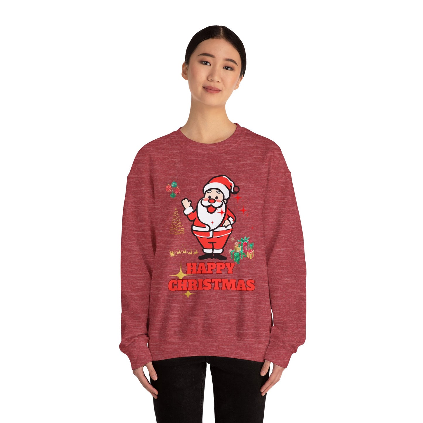 Happy Christmas Unisex Heavy Blend™ Crewneck Sweatshirt