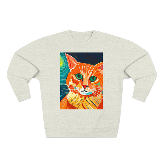 Cat Stare - Unisex Premium Crewneck Sweatshirt