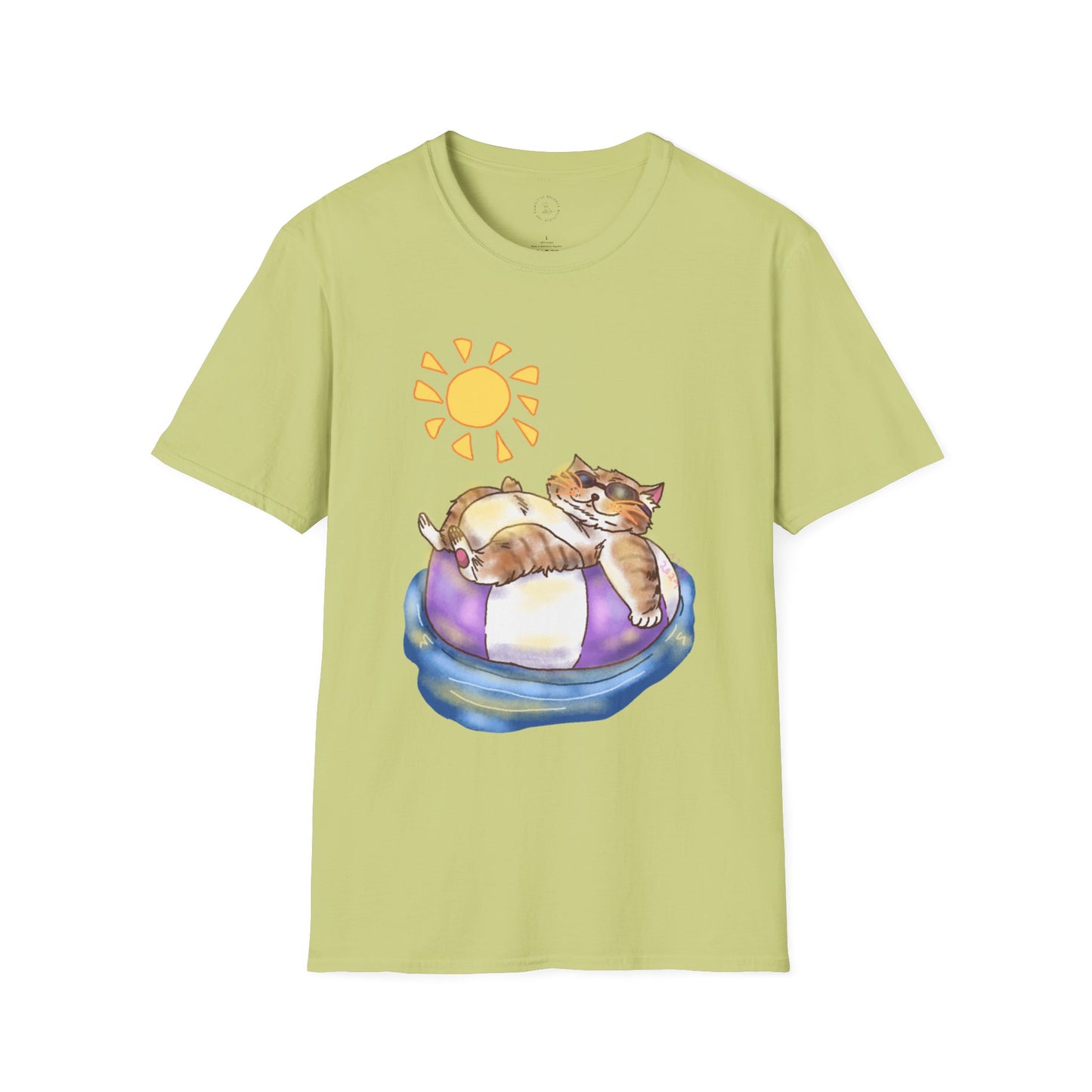 Cool Cat, Pool Cat Unisex Softstyle T-Shirt