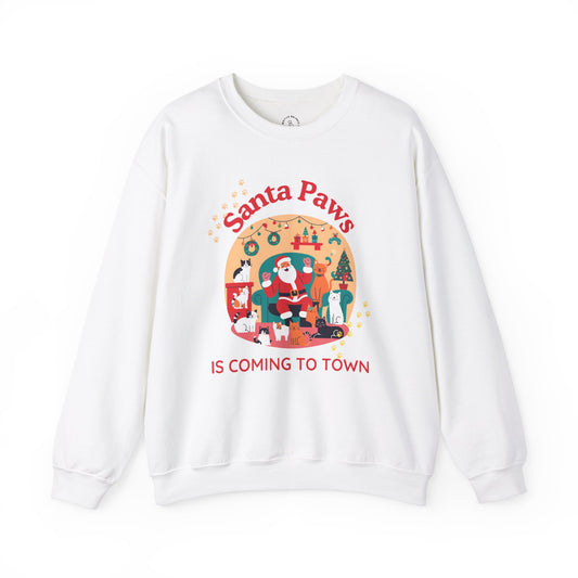 Santa Paws is Coming to Town Unisex Heavy Blend™ Crewneck Sweatshirt