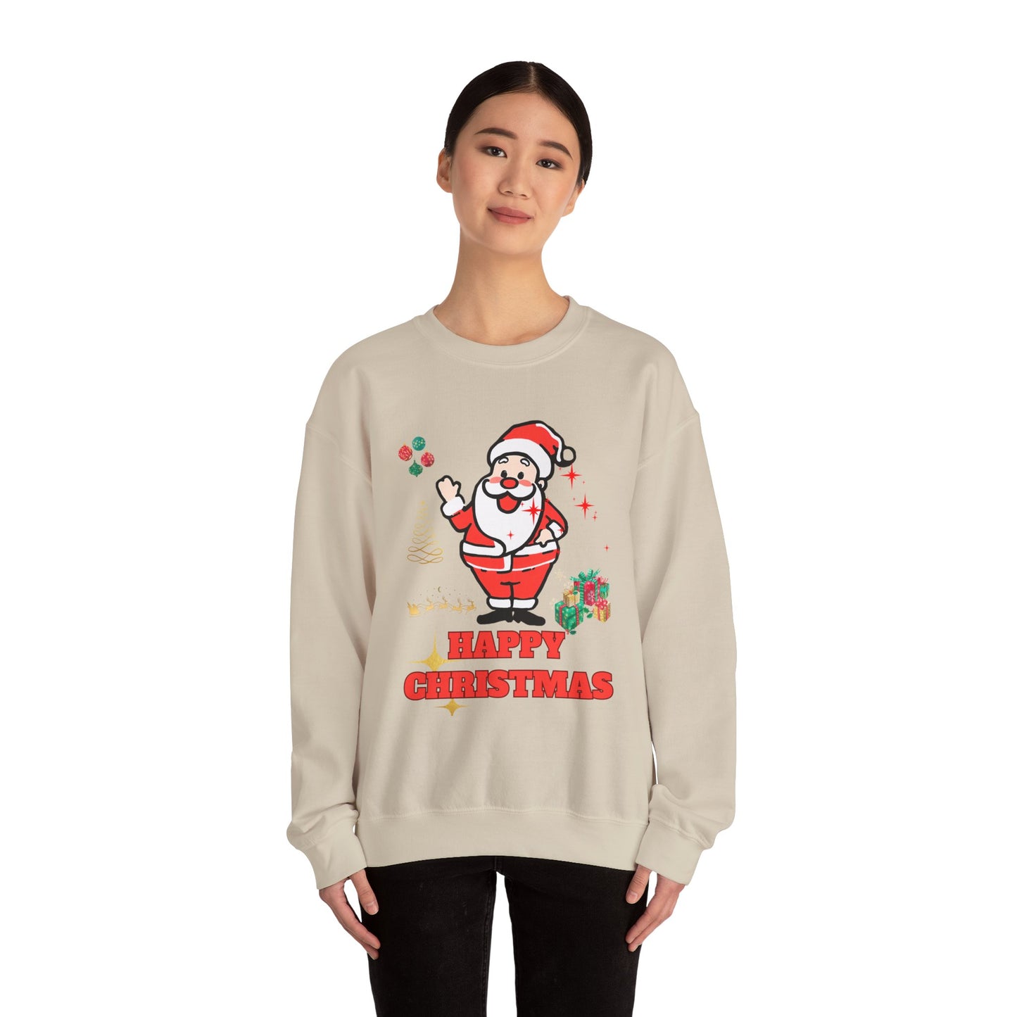 Happy Christmas Unisex Heavy Blend™ Crewneck Sweatshirt