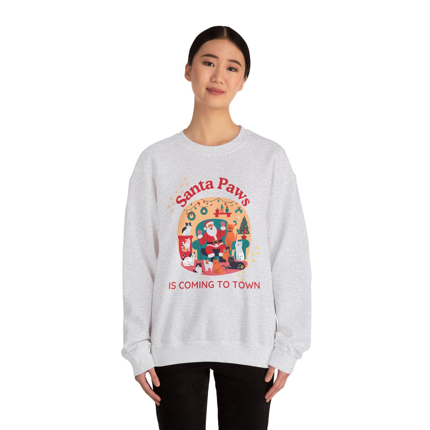 Santa Paws is Coming to Town Unisex Heavy Blend™ Crewneck Sweatshirt